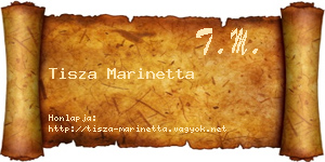 Tisza Marinetta névjegykártya